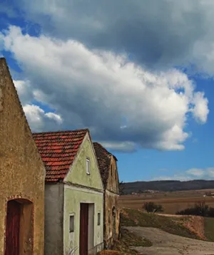 European Houses Scenic Printed Backdrop