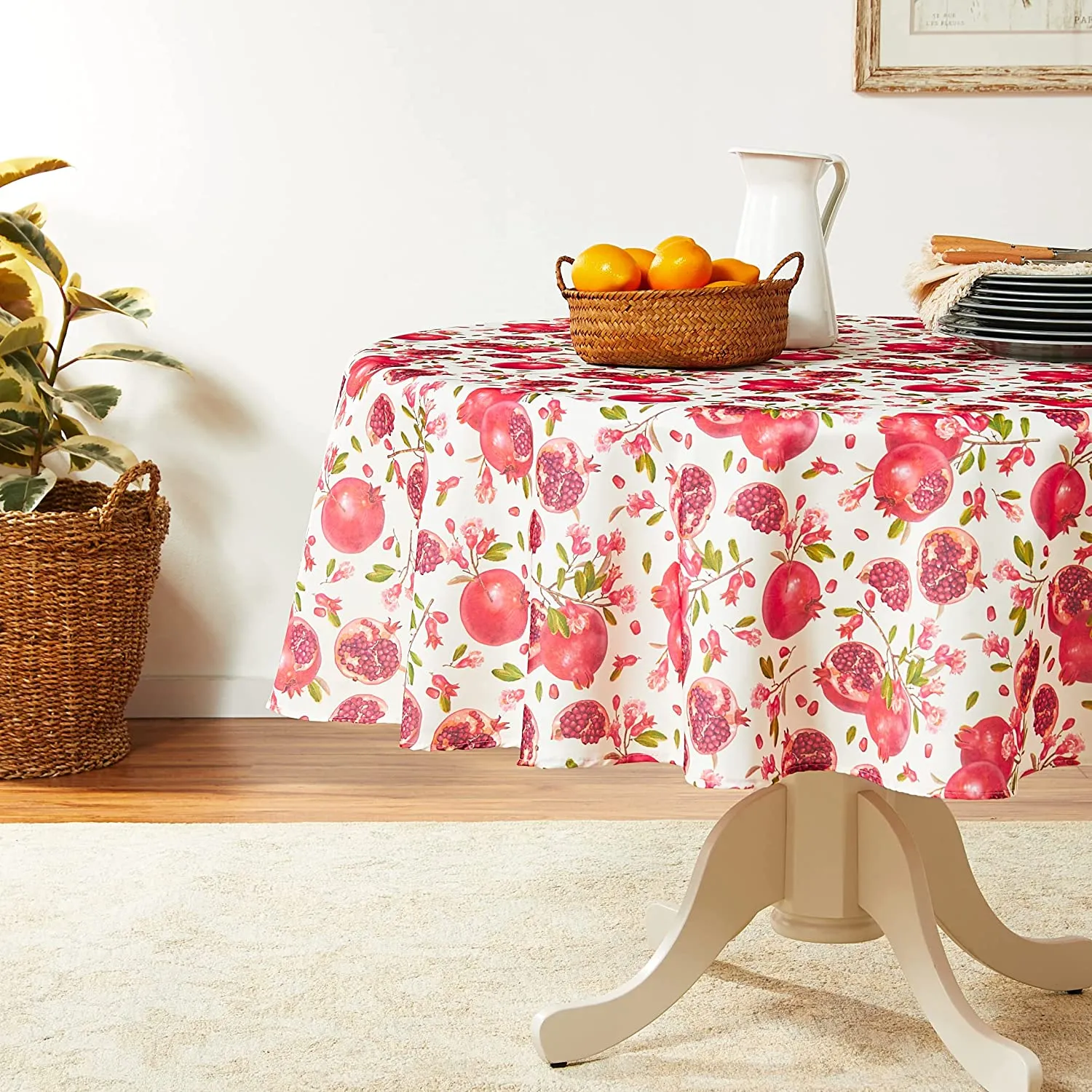 European Pomegranates Flowers Pattern Tablecloths