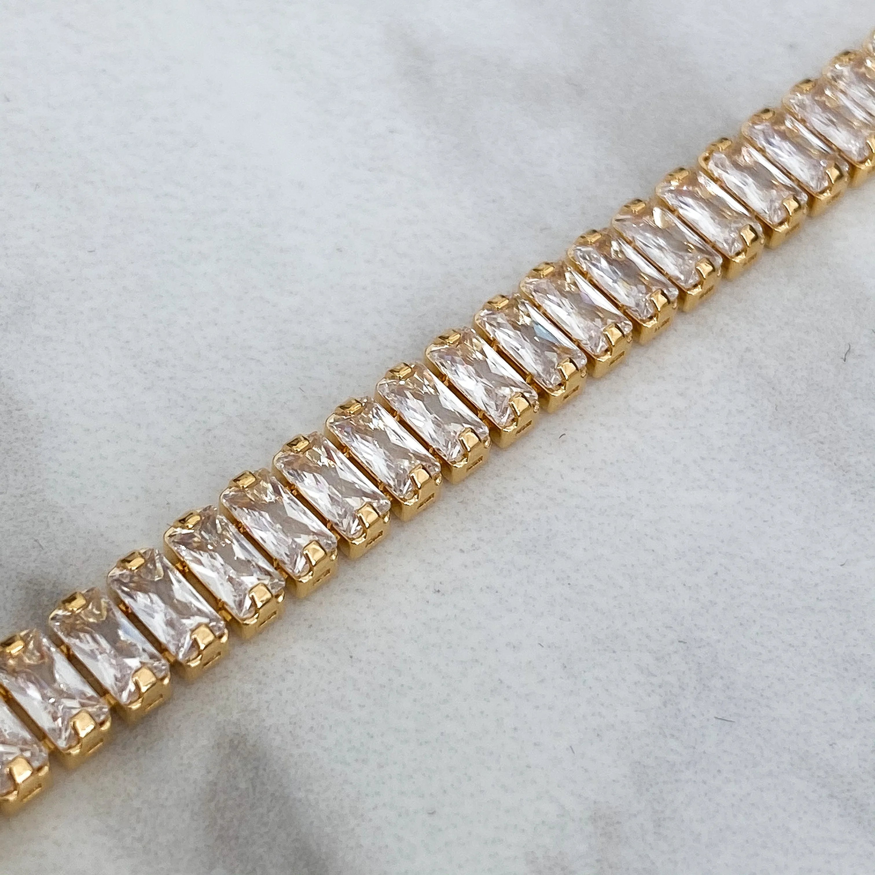 EVA 14k Gold Tennis Crystal Choker