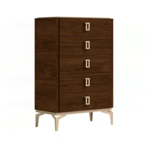 EVA 5 Drawers Walnut Chest - Status Italy