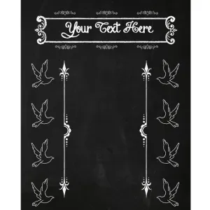 Ever After Chalkboard Printed Backdrop