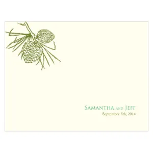 Evergreen Note Card Willow Green