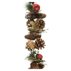 Everlands 140cm Pinecones, Apples & Berries Garland