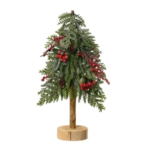 Everlands 40cm Glittery Red Berry Mini Tree