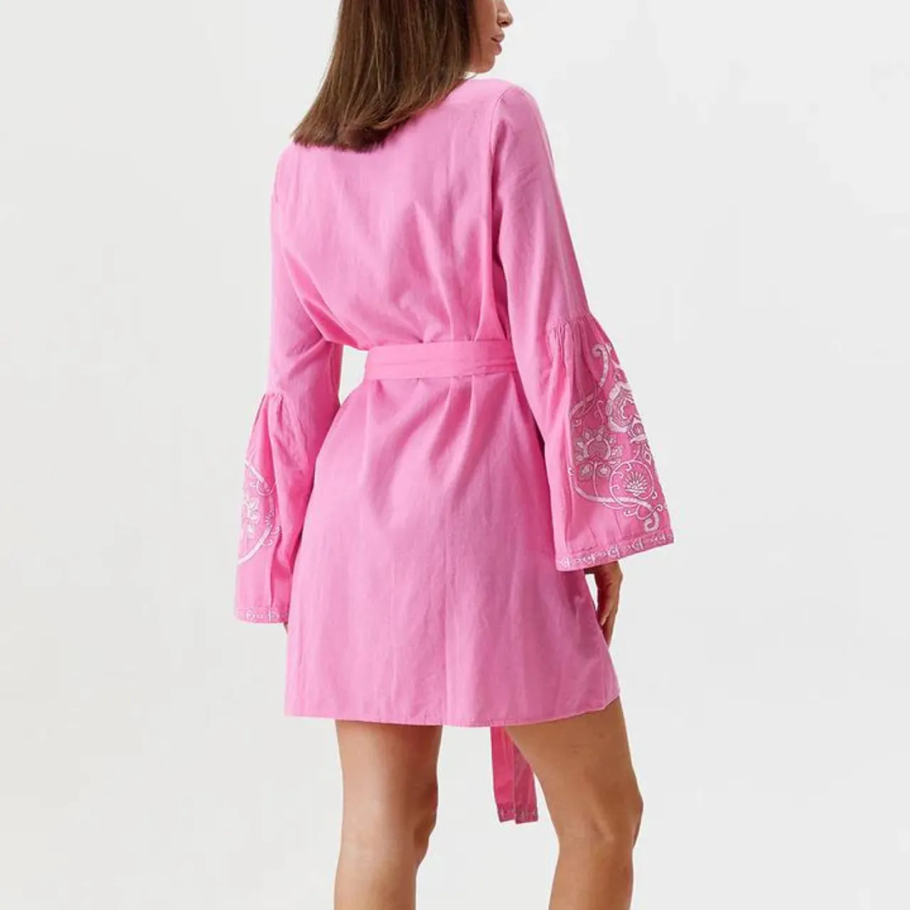 Everly Pink/White Kaftan