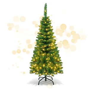 everyday 6.5ft Pre-Lit Pencil Christmas Tree Traditional Indoor Decoration 4.5' 4.5'