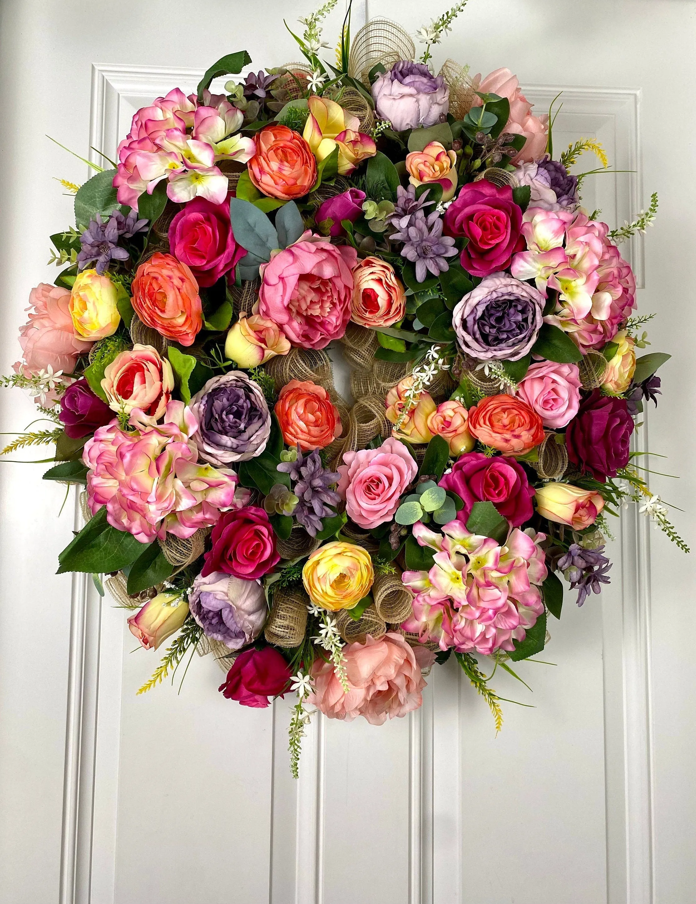 Everyday Floral Wreath / Peony Hydrangea Wreath