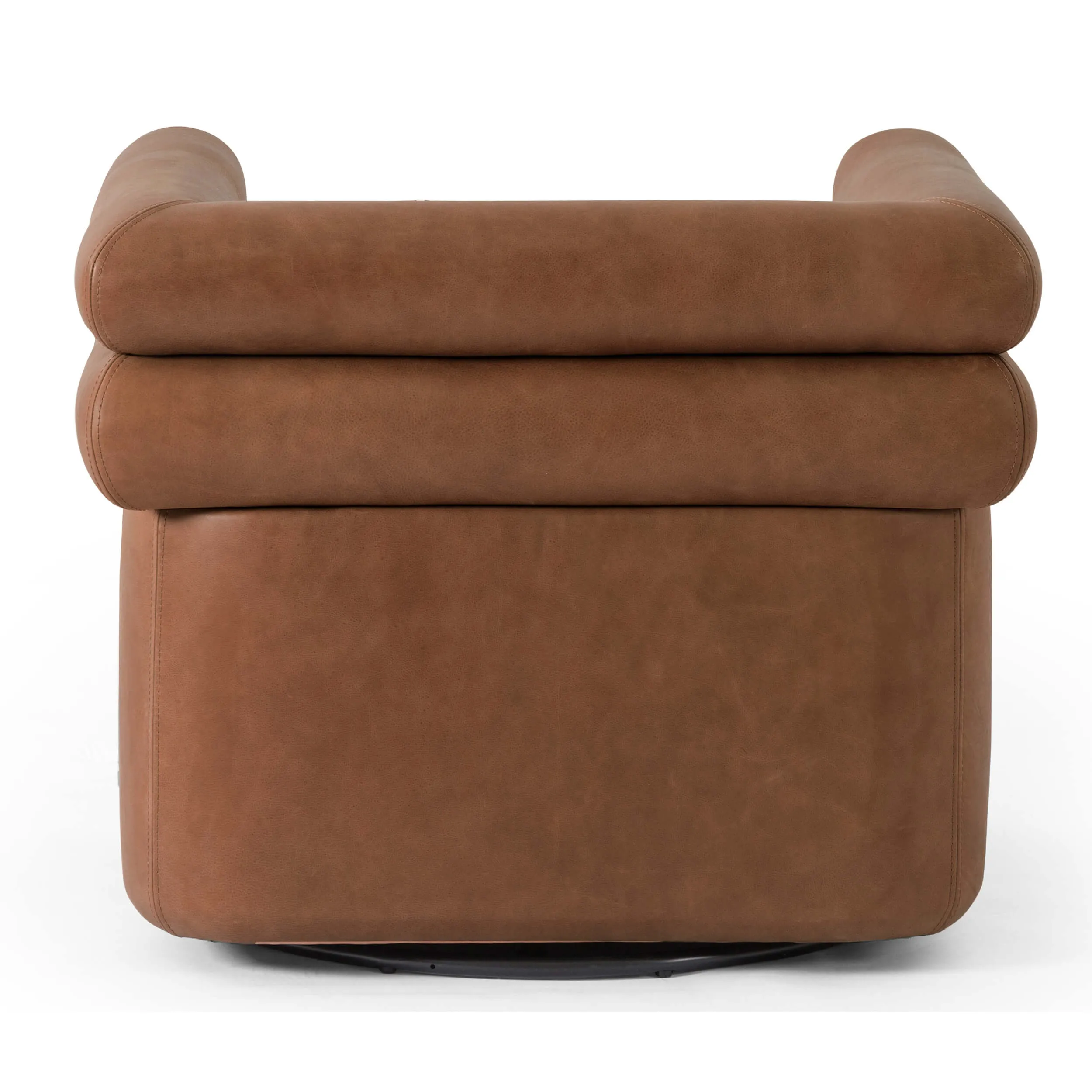 Evie Leather Swivel Chair, Palermo Cognac