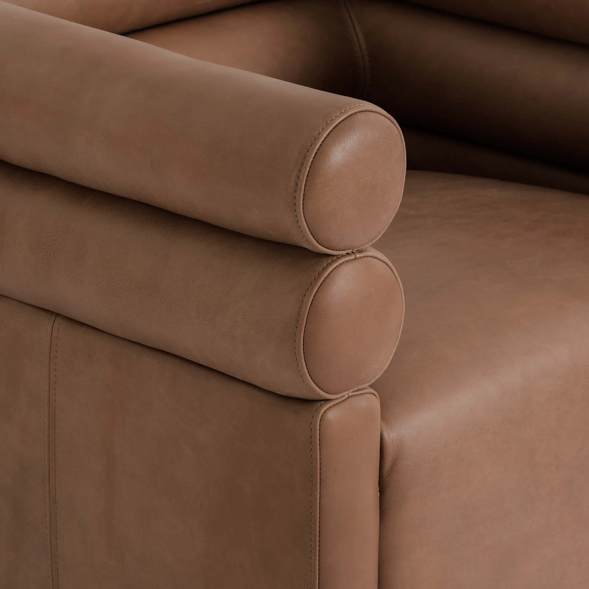 Evie Leather Swivel Chair, Palermo Cognac