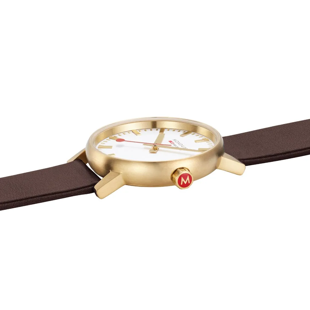 evo2, Brown vegan grape leather, 40 mm