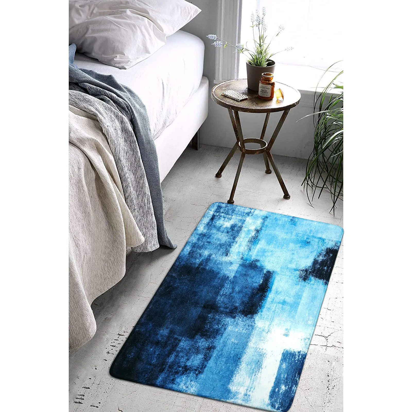 Evyn Modern Abstract Oil Painting Throw Area Rug