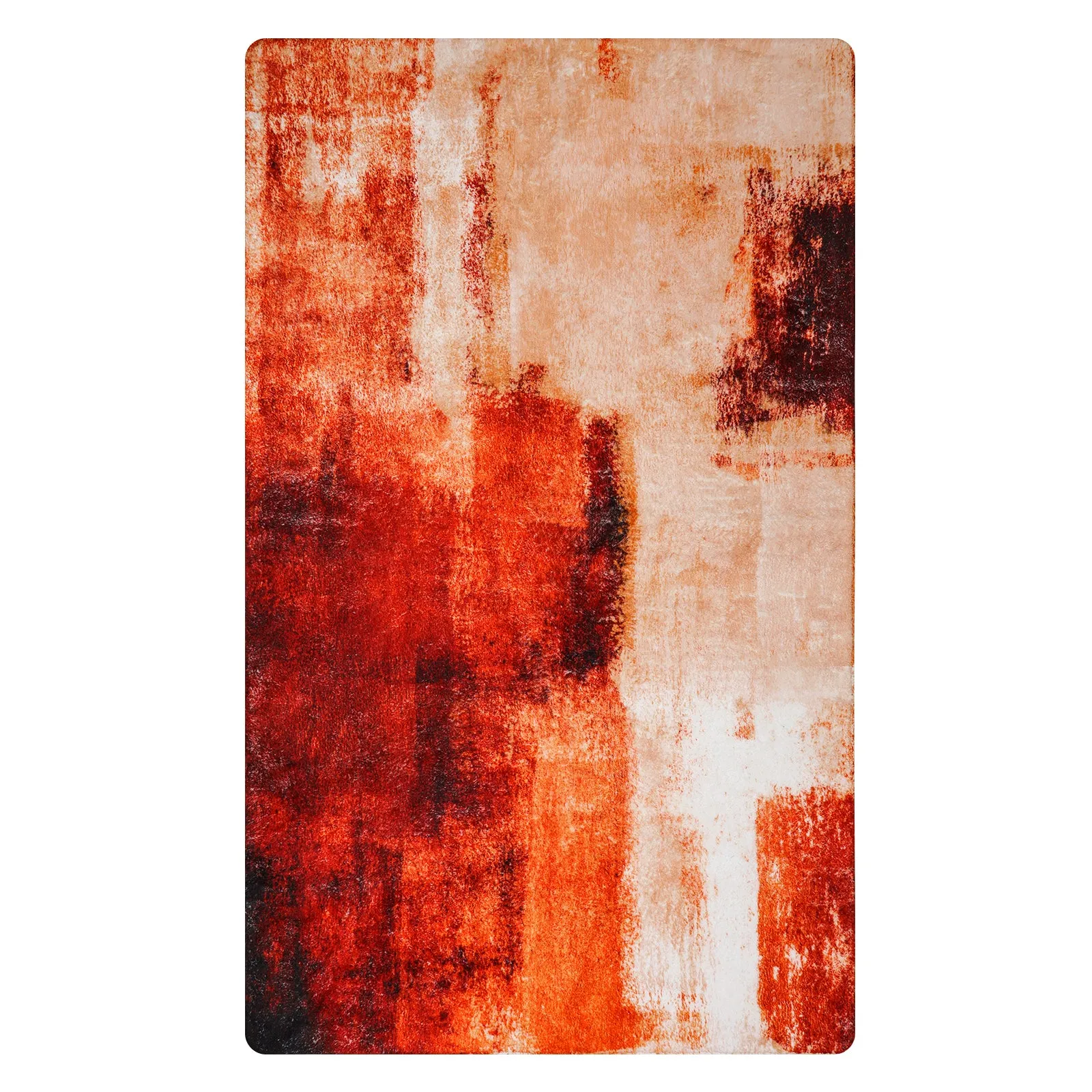 Evyn Modern Abstract Oil Painting Throw Area Rug