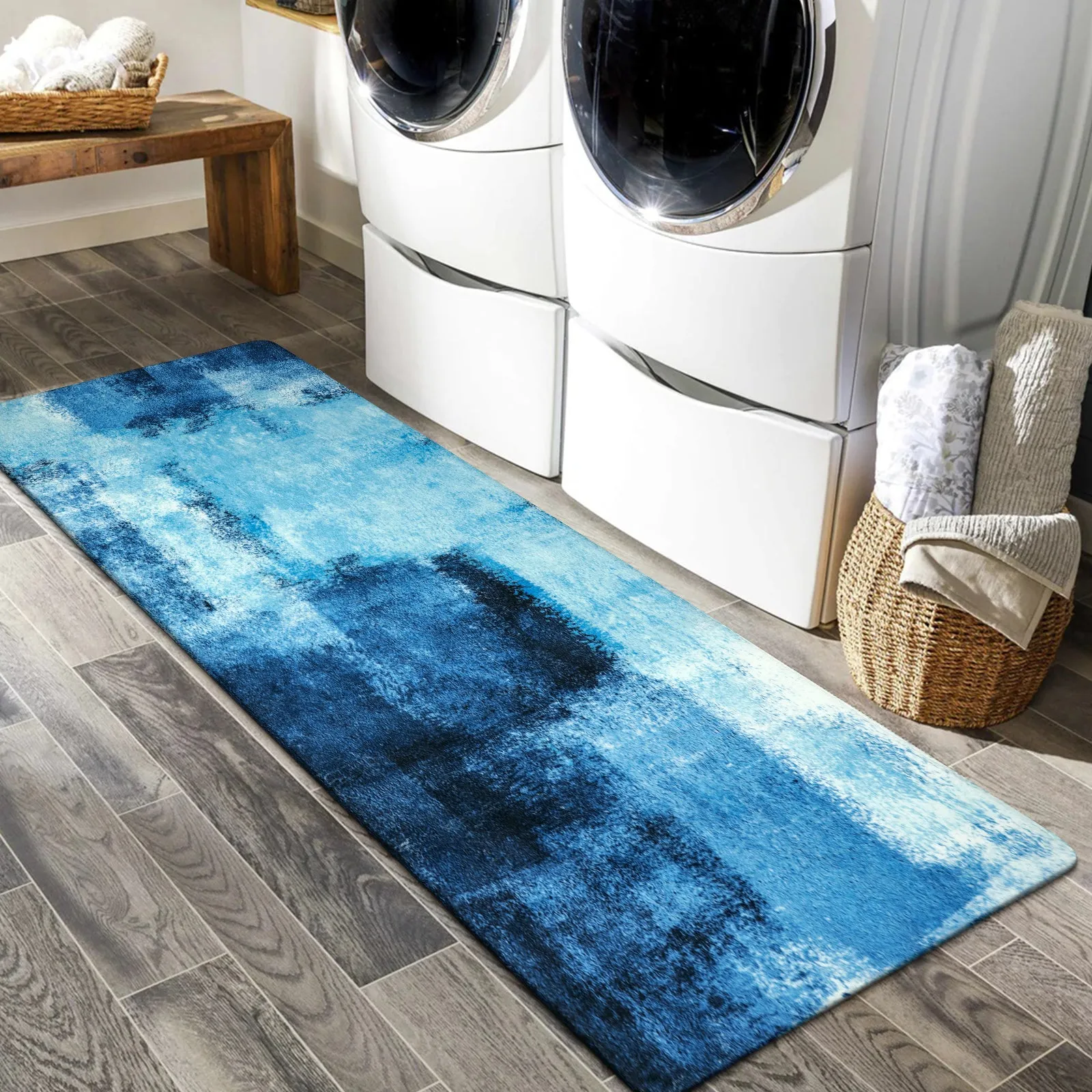 Evyn Modern Abstract Oil Painting Throw Area Rug