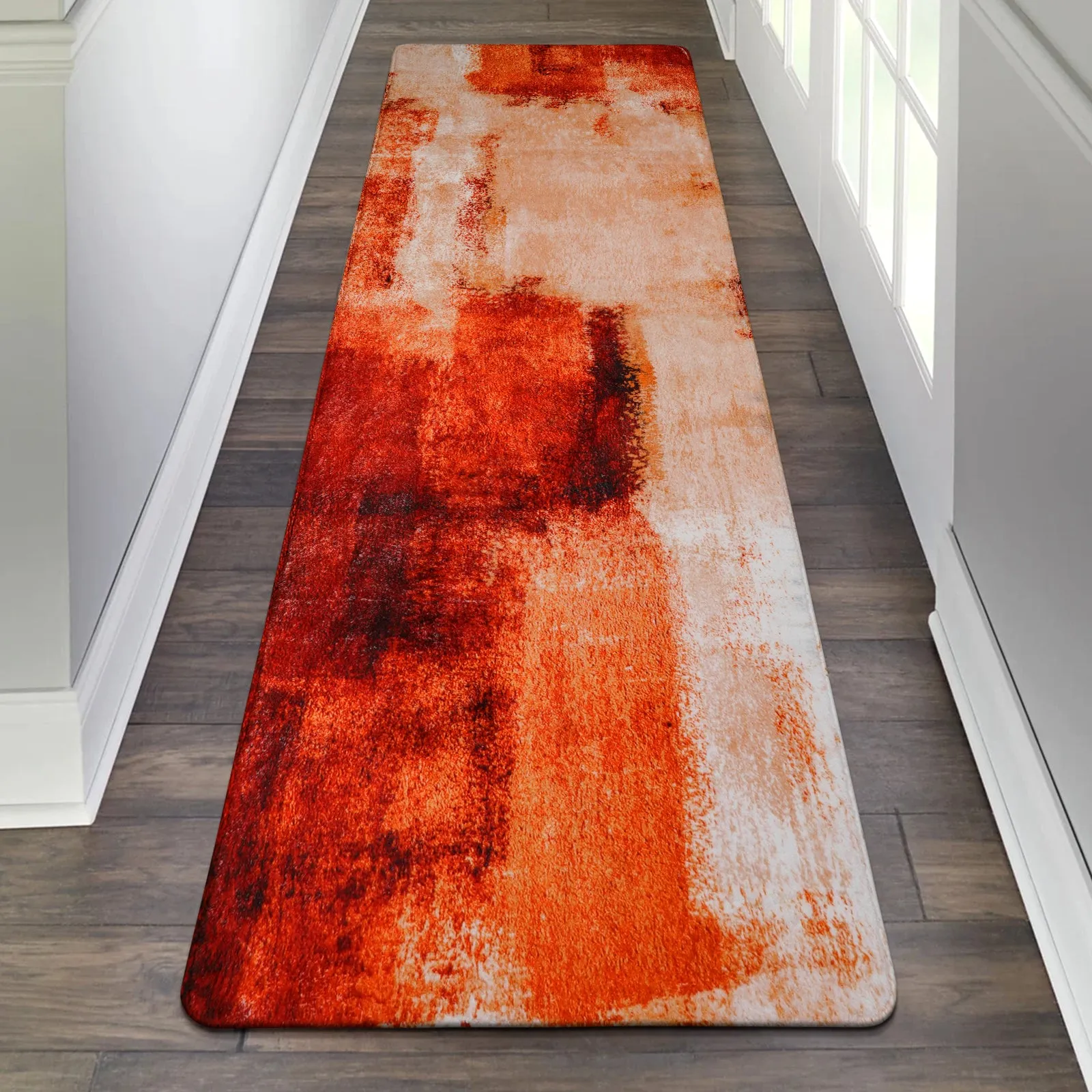 Evyn Modern Abstract Oil Painting Throw Area Rug