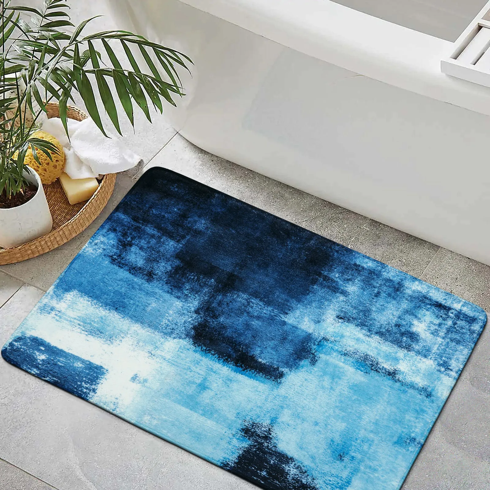 Evyn Modern Abstract Oil Painting Throw Area Rug