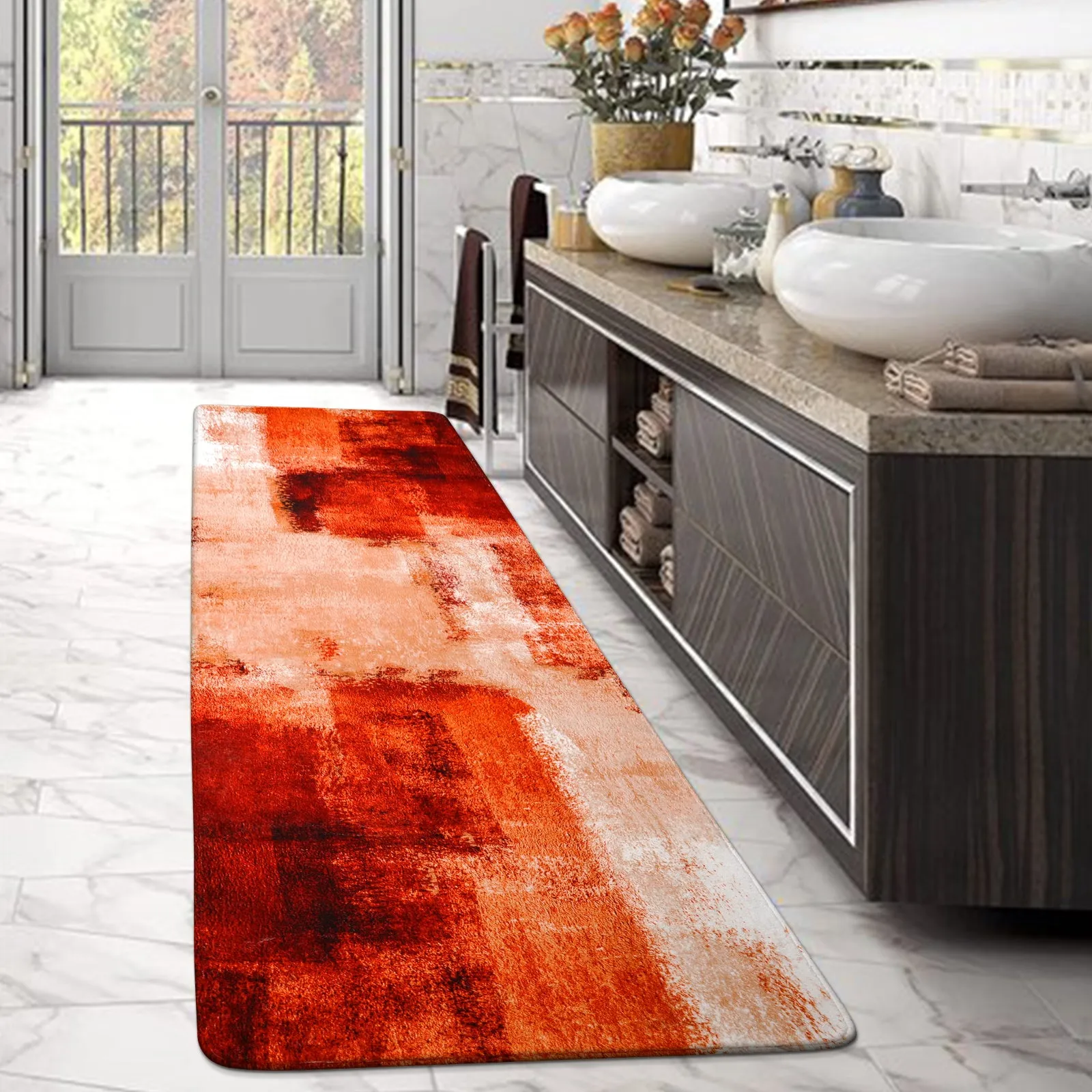 Evyn Modern Abstract Oil Painting Throw Area Rug