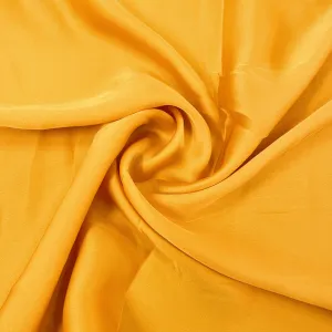 Exclusive Dijon Orange Solid Georgette Satin Fabric