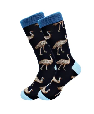 Exotic Animals Socks - Emu - For Men and Women