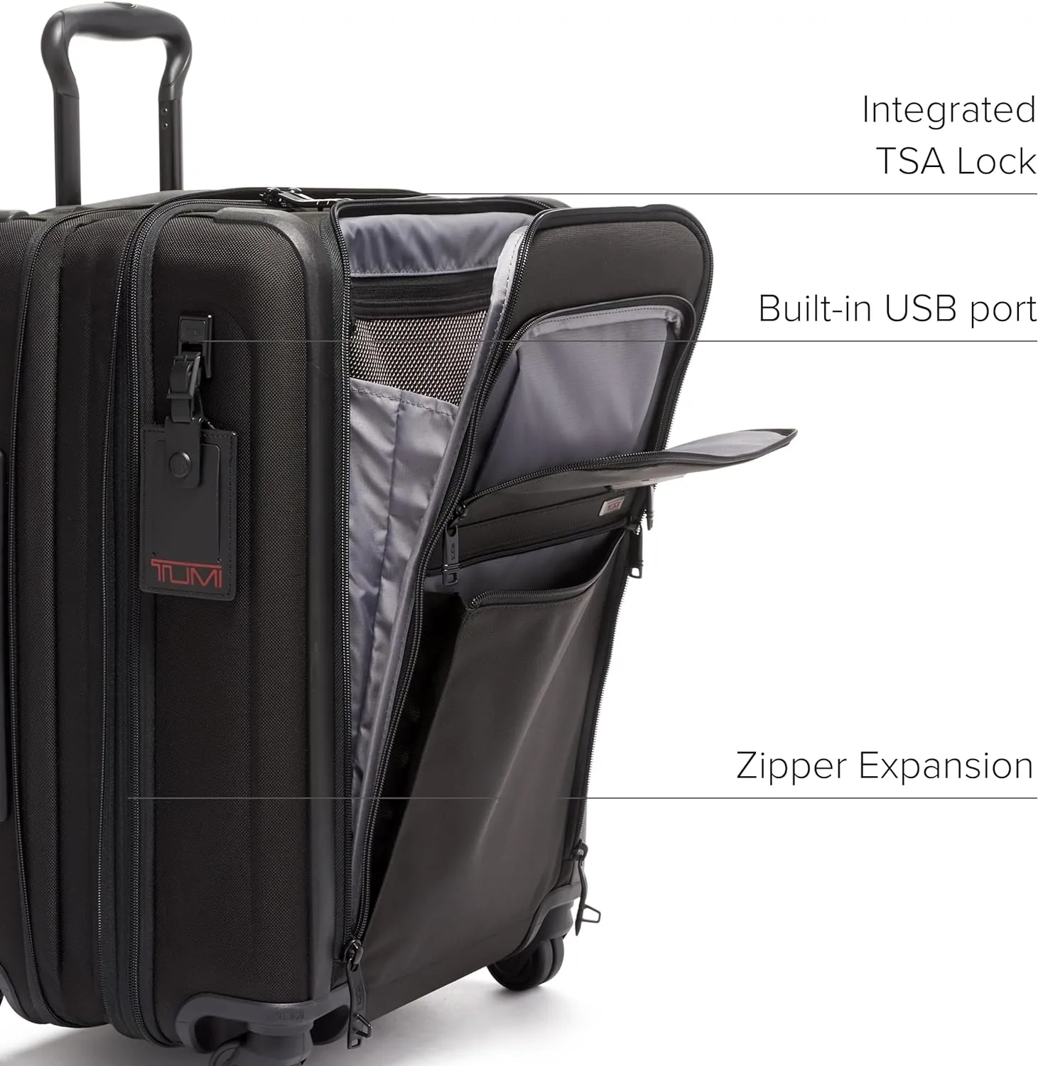 Expandable 4-Wheeled Carry-On Roller Bag for Extended Trips or Weekend Getaways, Carry-On Luggage with 4 Spinner Wheels