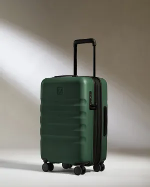 Expandable Cabin Suitcase in Antler Green - Icon Stripe