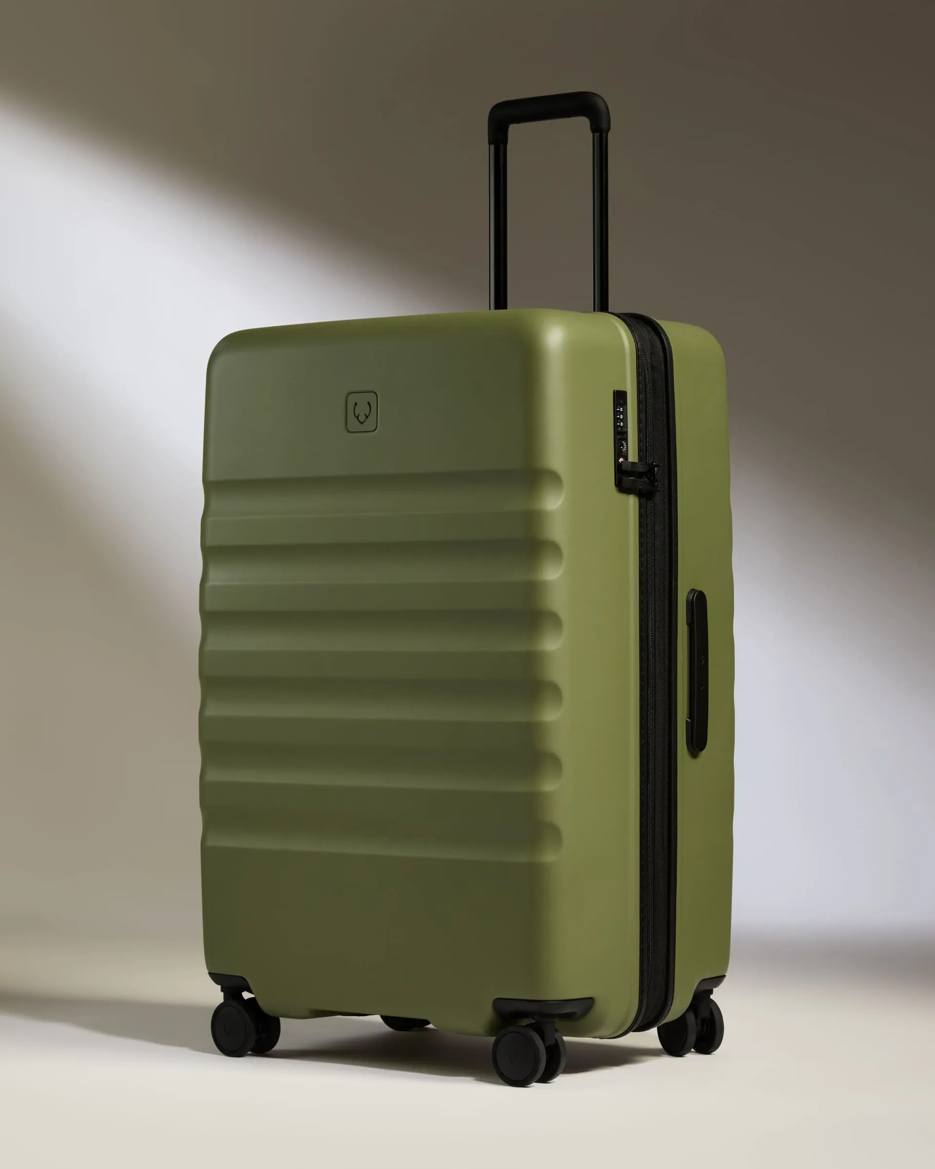 Expandable Cabin Suitcase Set in Fern Green - Icon Stripe