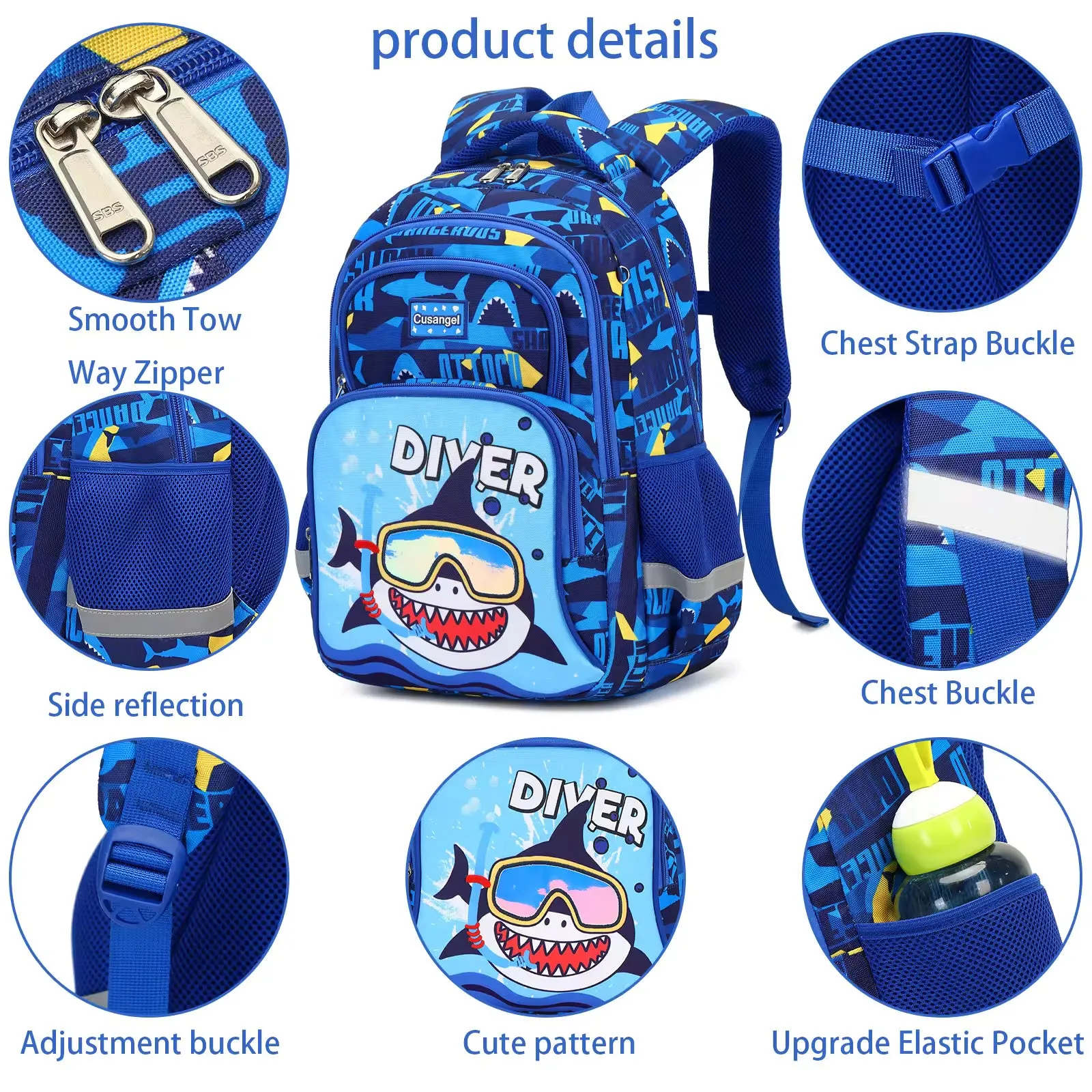 Explorer’s Delight Waterproof School Bag Combo - Backpack, Lunch Bag & Pencil Case