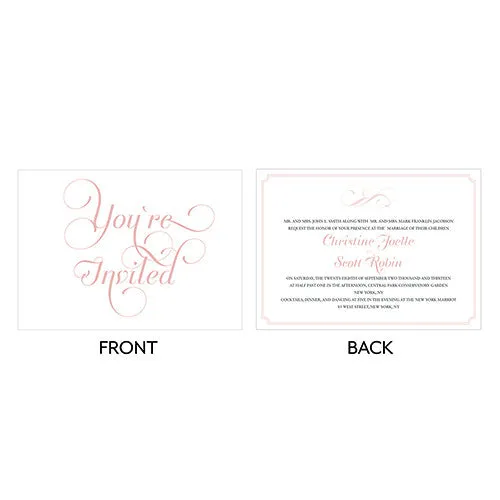 Expressions Invitation Red Background With White Text