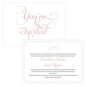 Expressions Invitation Red Text With White Background