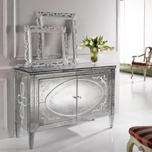 Exquisite 18Th Century-Style Venetian Mirrored Sideboard