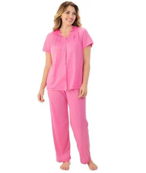 Exquisite Form Short Sleeve Pajamas - Perfumed Rose