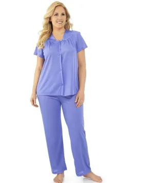 Exquisite Form Short Sleeve Pajamas Plus - Victory Violet