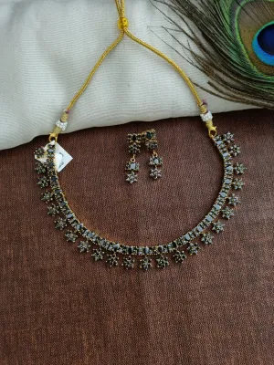 Exquisite Gold-plated Zircon Necklace Set