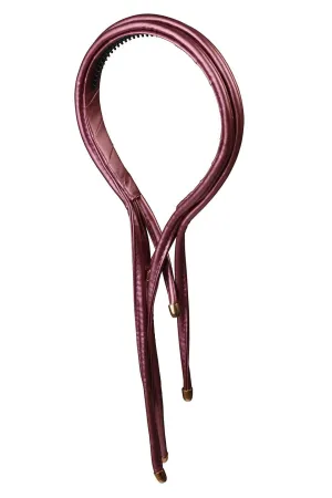 Extension Leather Headband - Raspberry