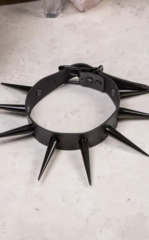 EXTRA Dark Malevolence Super Long Spiked Choker