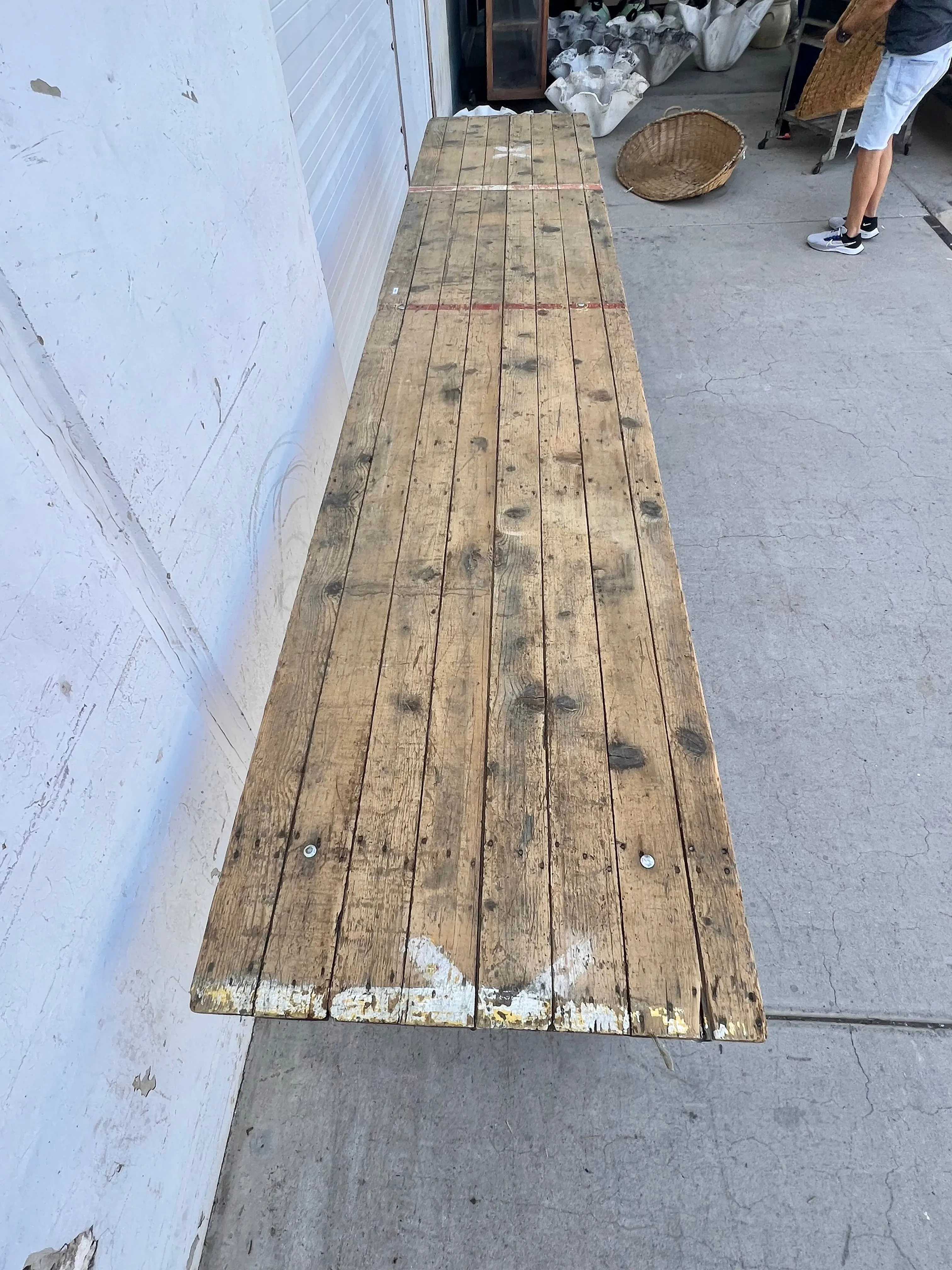 Extra Long French Oak Folding Dining Table