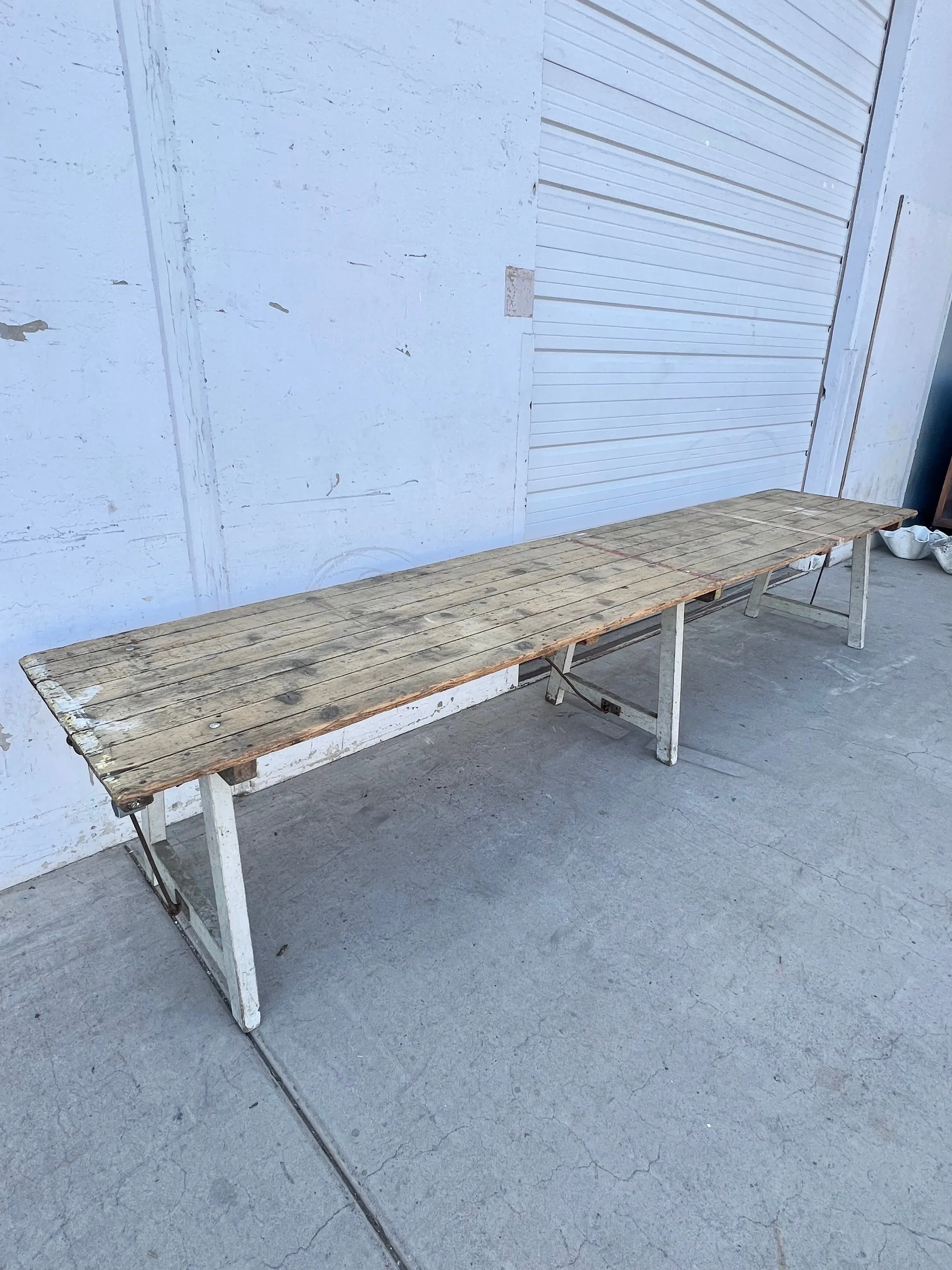 Extra Long French Oak Folding Dining Table