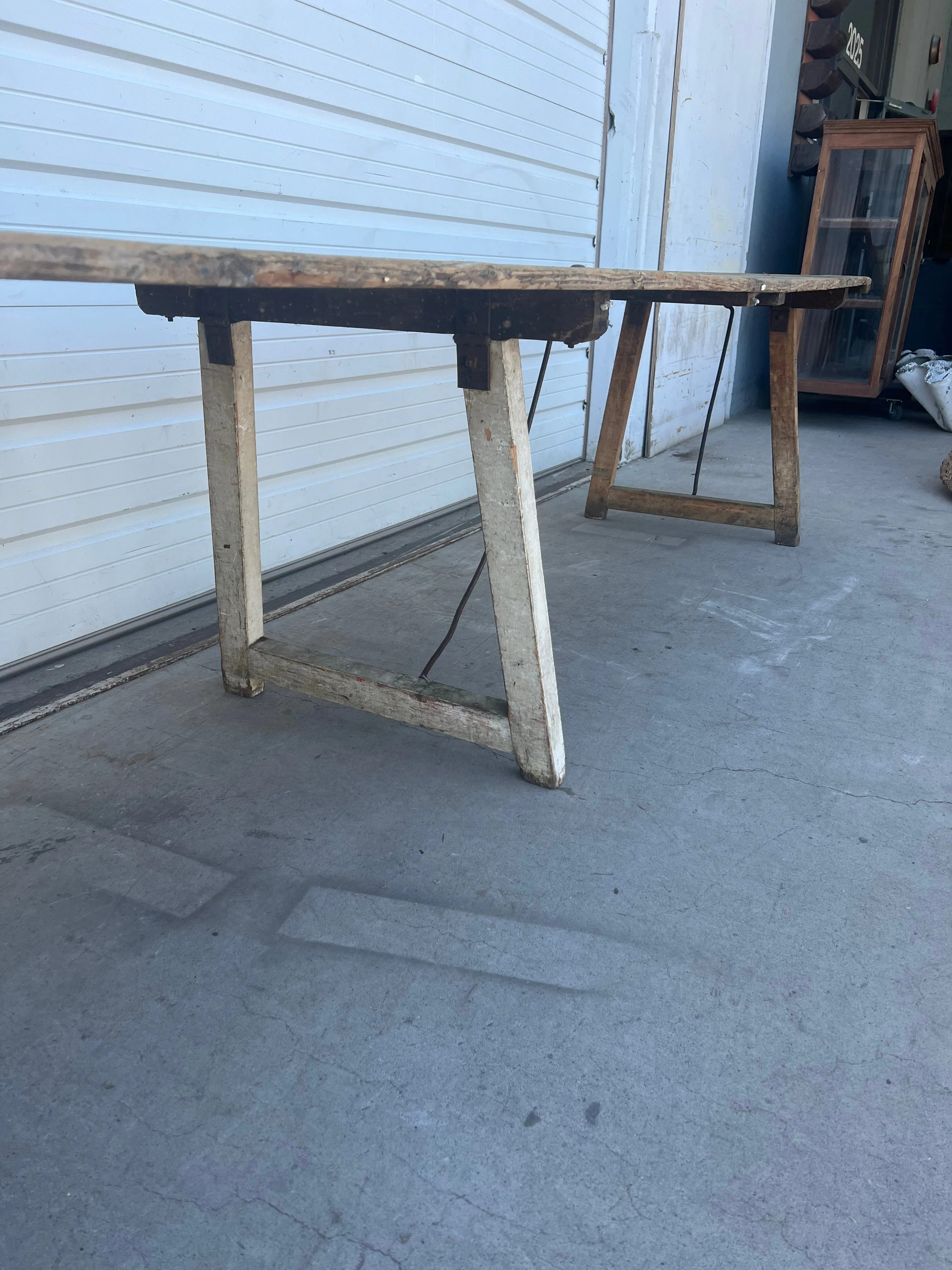 Extra Long French Oak Folding Dining Table