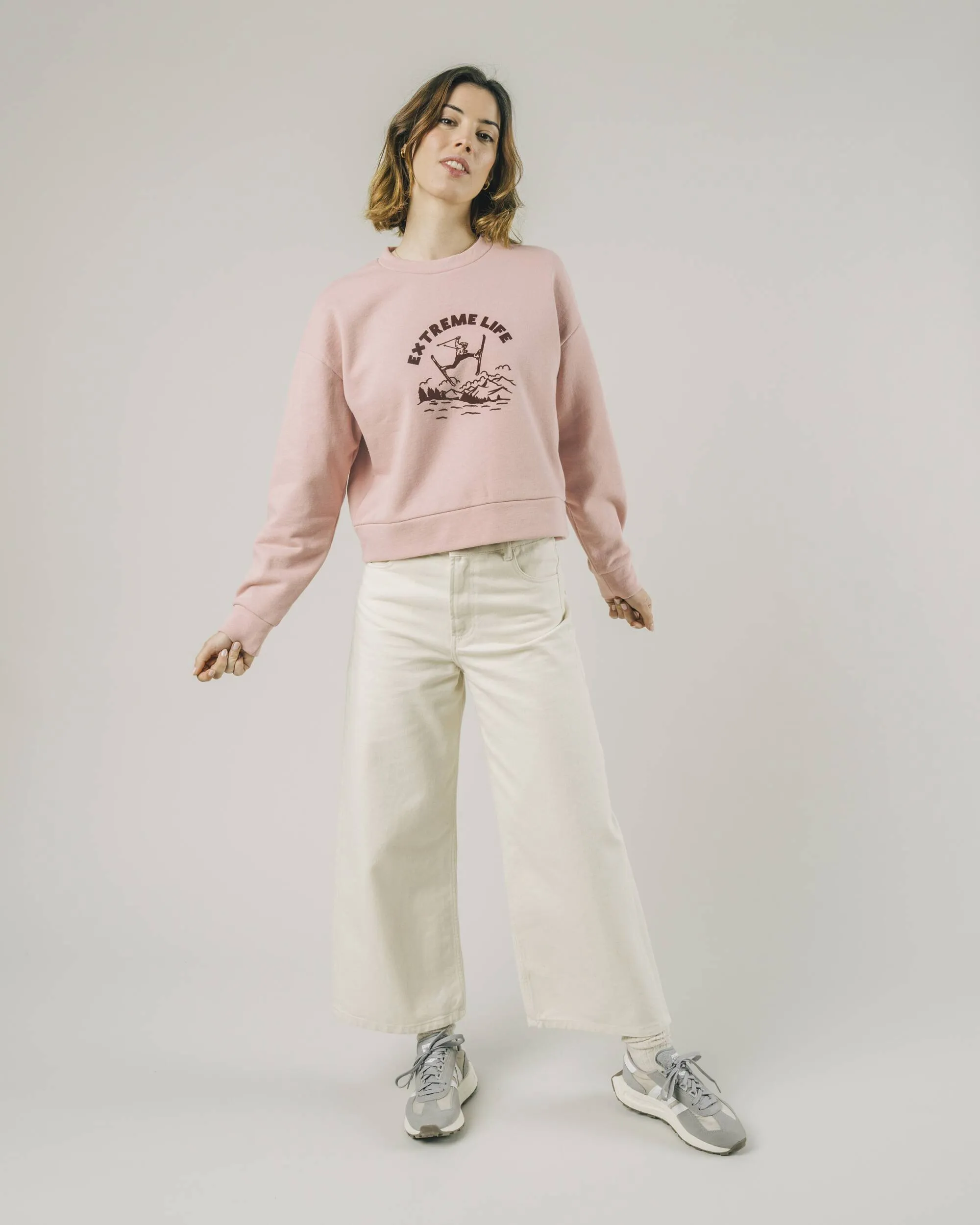 Extreme Life Cropped Sweatshirt Glassé