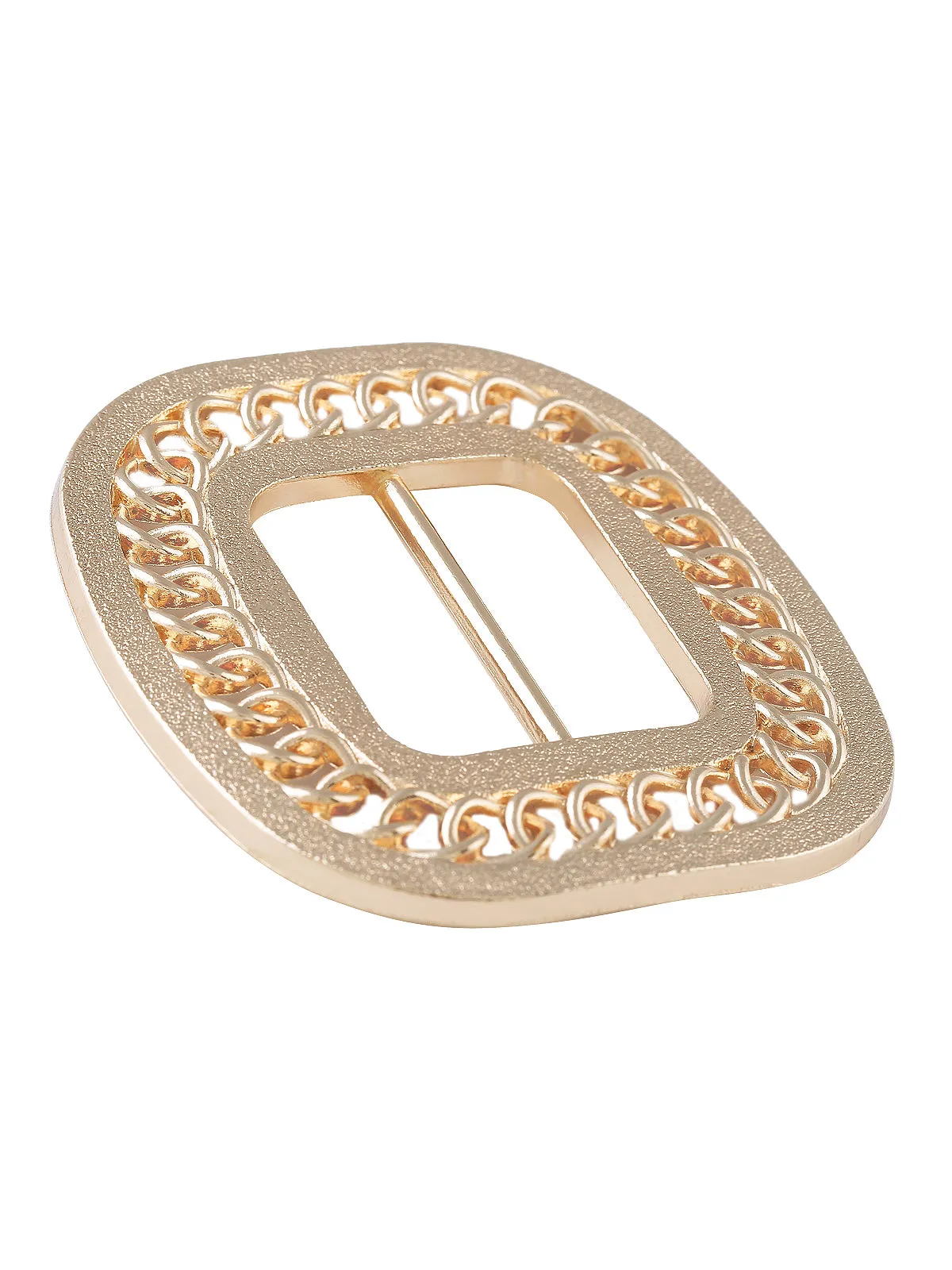 Eye-Catching Shiny Gold Decorative Belt Buckle