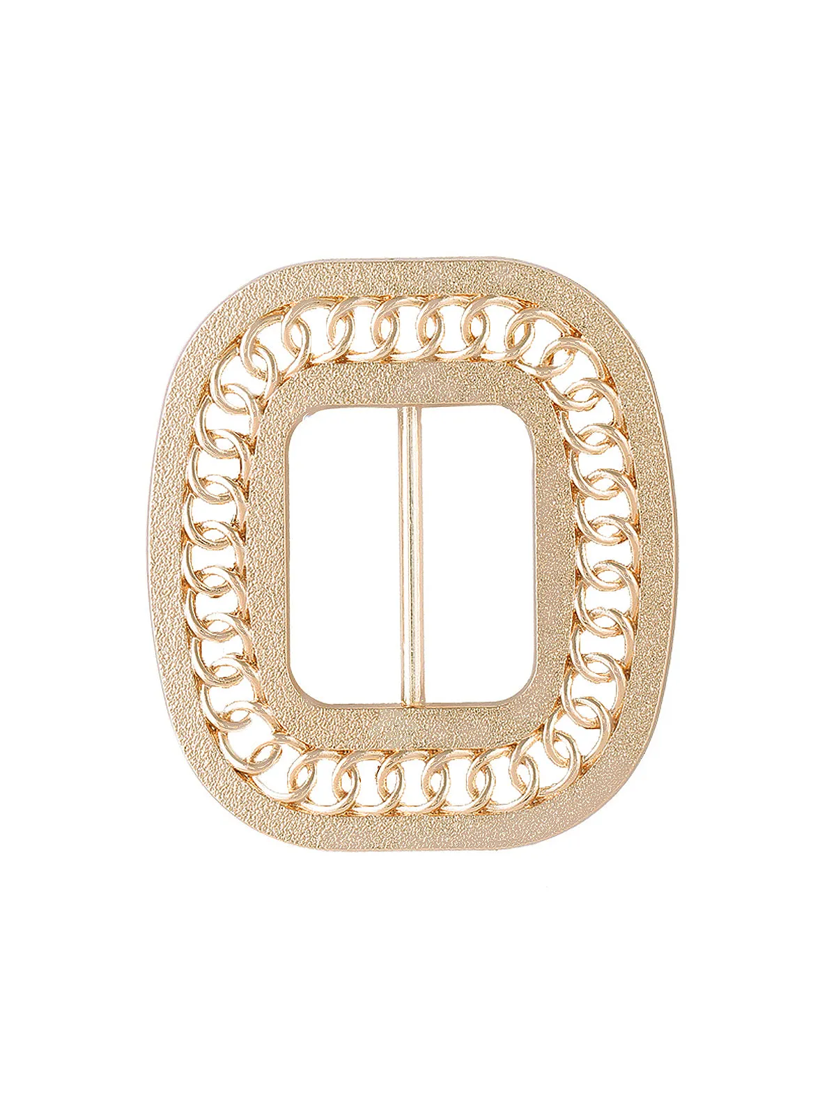 Eye-Catching Shiny Gold Decorative Belt Buckle