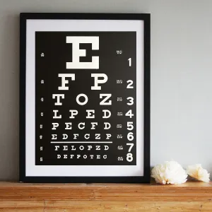 Eye Chart Art Print Poster