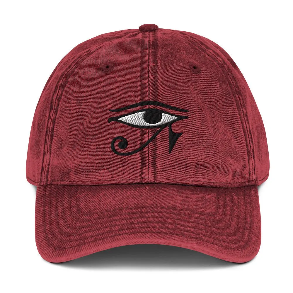 Eye of Horus, Egyptian God of the Sky and Vengeance Vintage Cotton Twill Cap