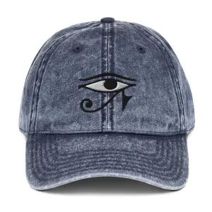 Eye of Horus, Egyptian God of the Sky and Vengeance Vintage Cotton Twill Cap