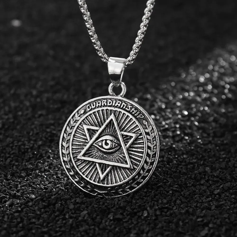 Eye Of Providence Necklace - Round Zinc Alloy Guardians