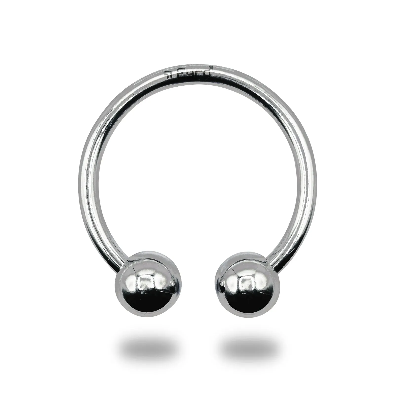 Eyro Stainless-Steel 2 Ball Bull Ring/Horseshoe Cock and Glans Ring 20mm-68mm