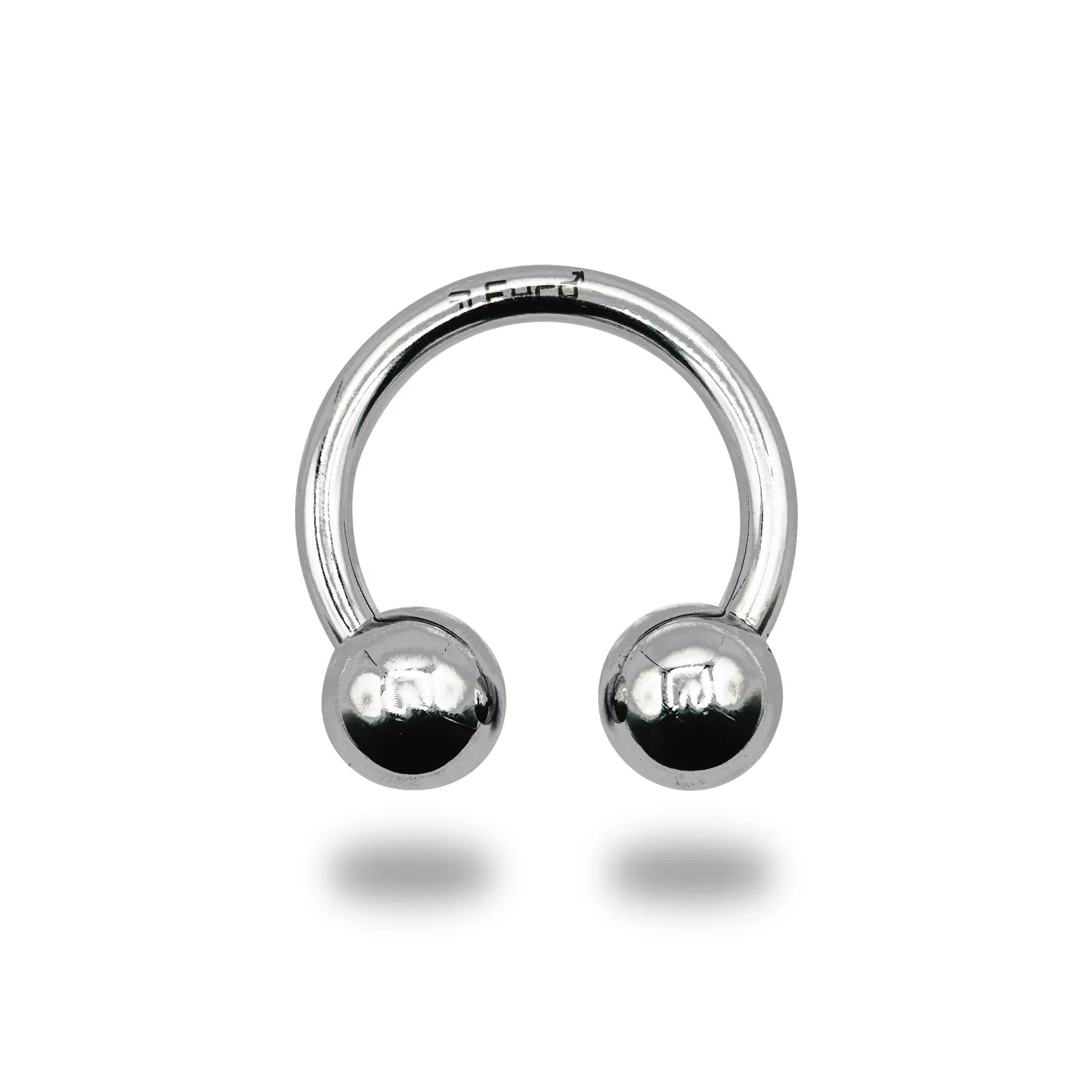 Eyro Stainless-Steel 2 Ball Bull Ring/Horseshoe Cock and Glans Ring 20mm-68mm