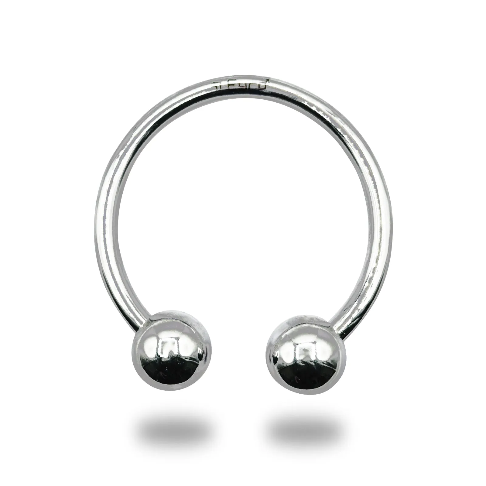 Eyro Stainless-Steel 2 Ball Bull Ring/Horseshoe Cock and Glans Ring 20mm-68mm