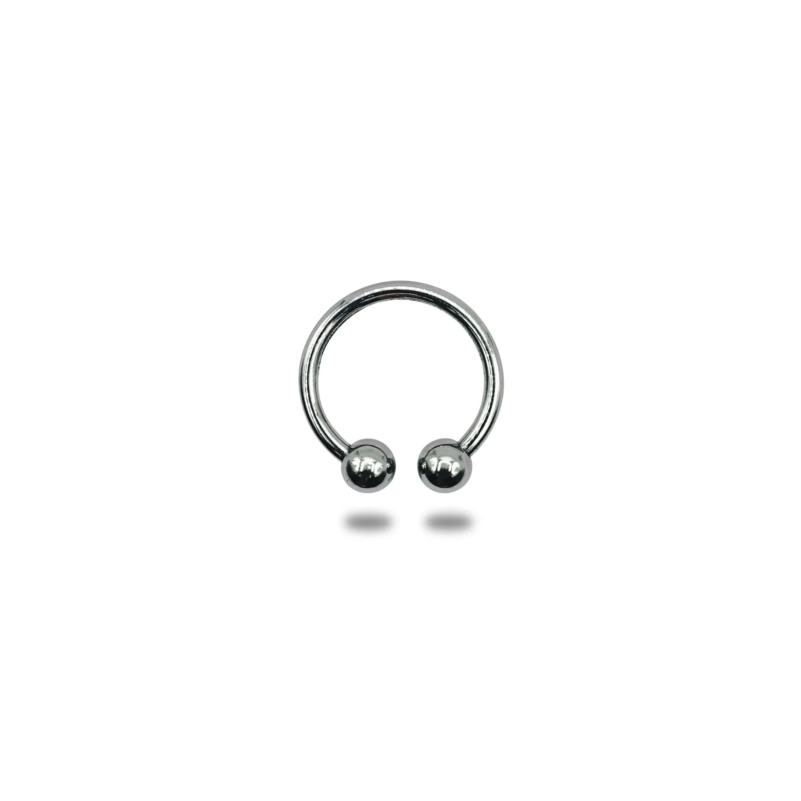 Eyro Stainless-Steel 2 Ball Bull Ring/Horseshoe Cock and Glans Ring 20mm-68mm