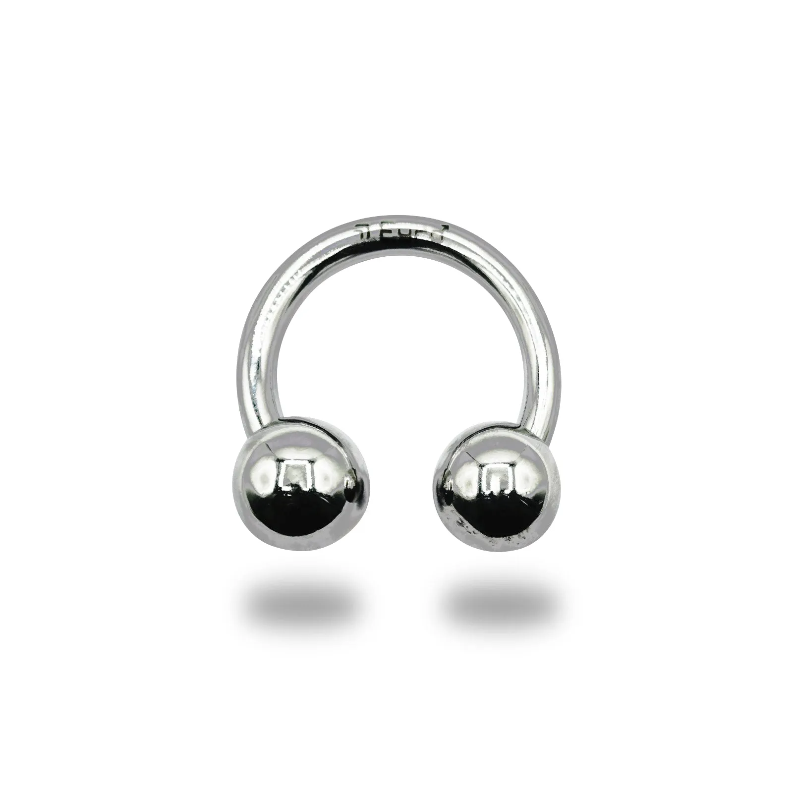 Eyro Stainless-Steel 2 Ball Bull Ring/Horseshoe Cock and Glans Ring 20mm-68mm