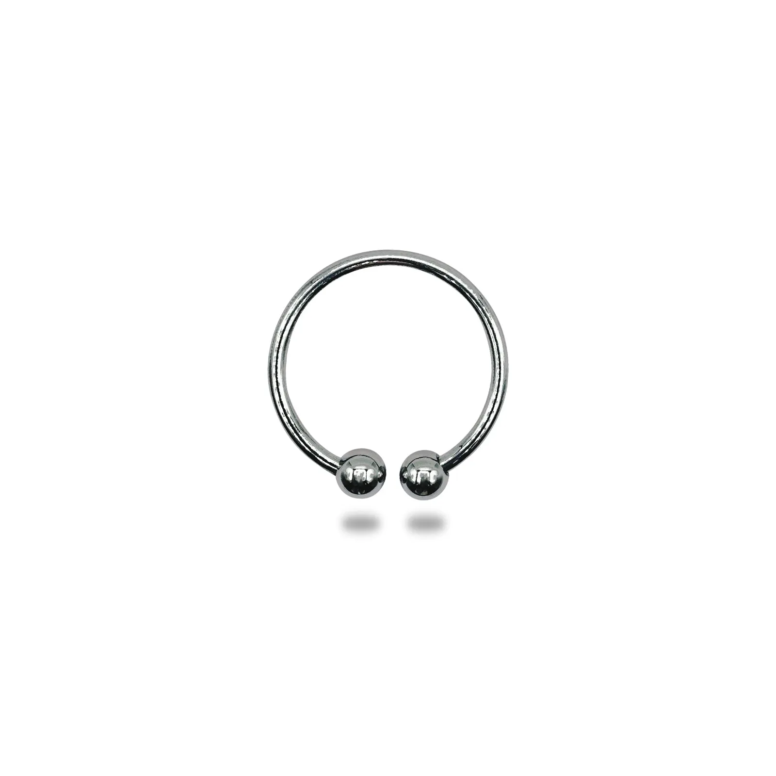 Eyro Stainless-Steel 2 Ball Bull Ring/Horseshoe Cock and Glans Ring 20mm-68mm